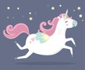 Cute magical unicorn. Little princess theme. Royalty Free Stock Photo